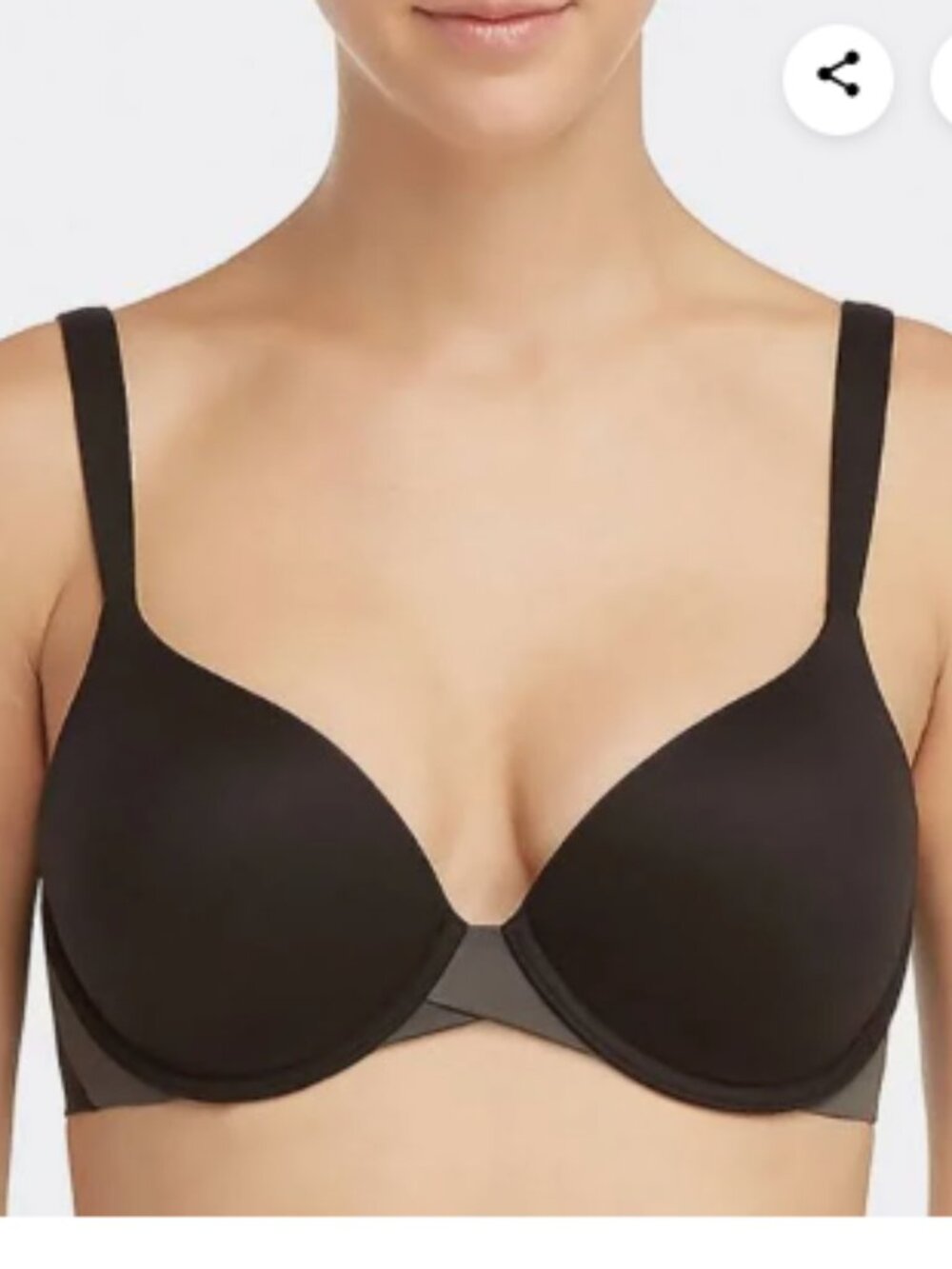 SPANX Black Pillow Cup Push-up Plunge Bra NWT